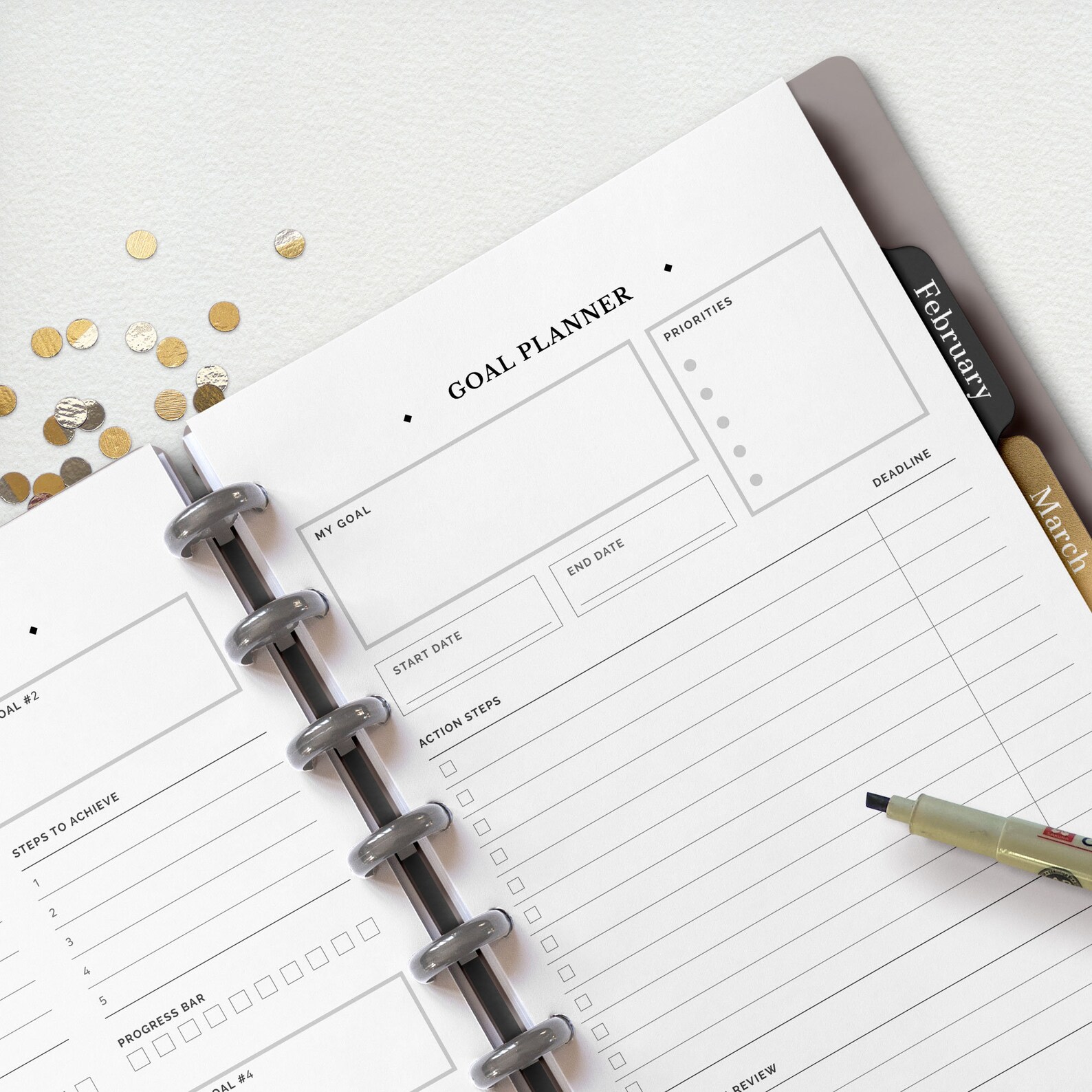 Goal Planner Printable | Student Planner, Organizer Pages Insert | Goal ...