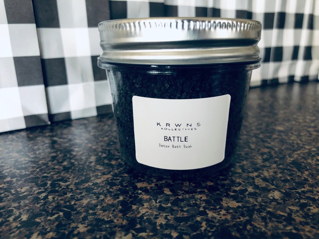 BATTLE Activated Charcoal Detox Bath Salt Etsy