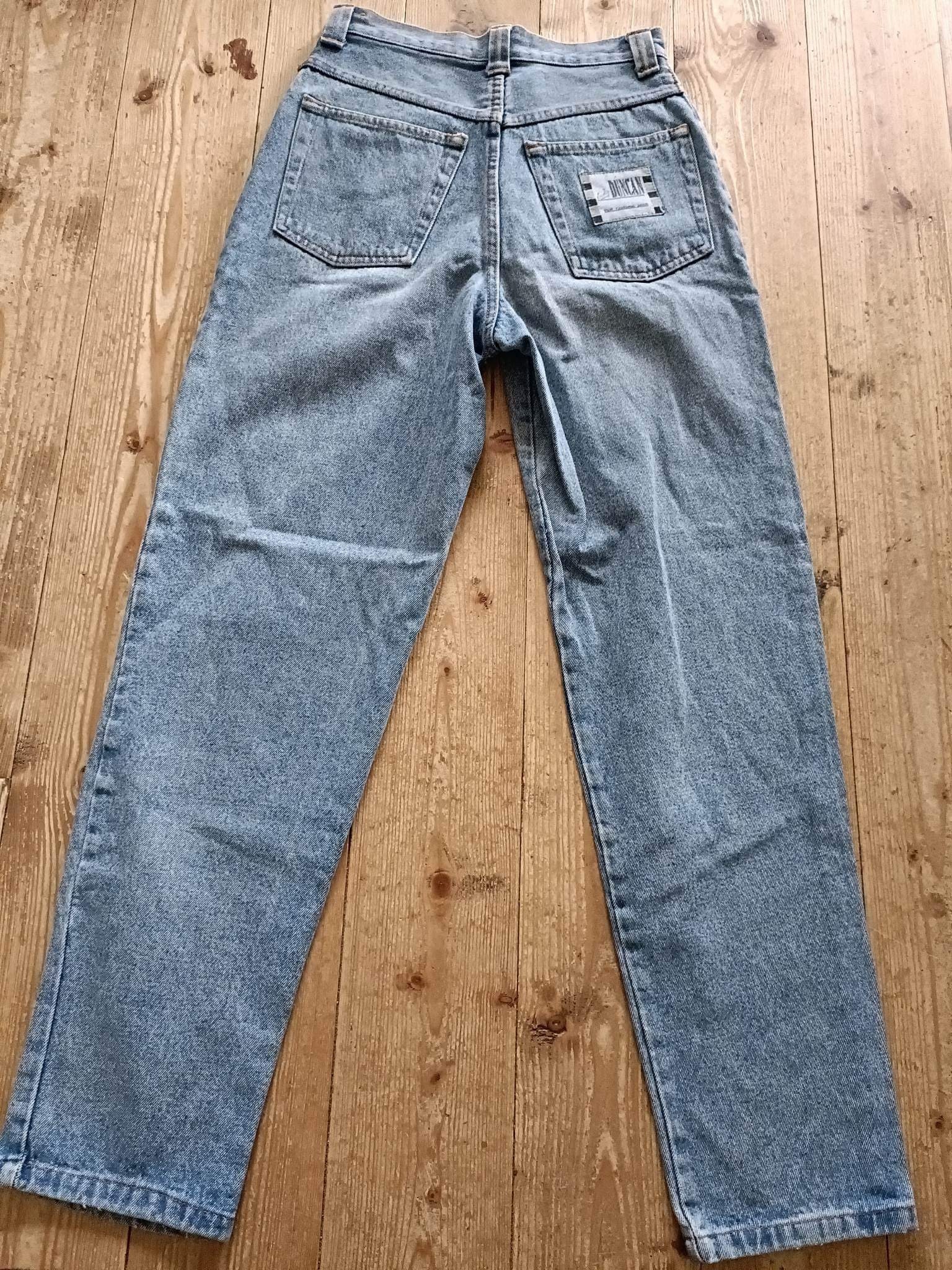 Vintage Duncan Jeans Embroidered Size 38 Blue Etsy Canada