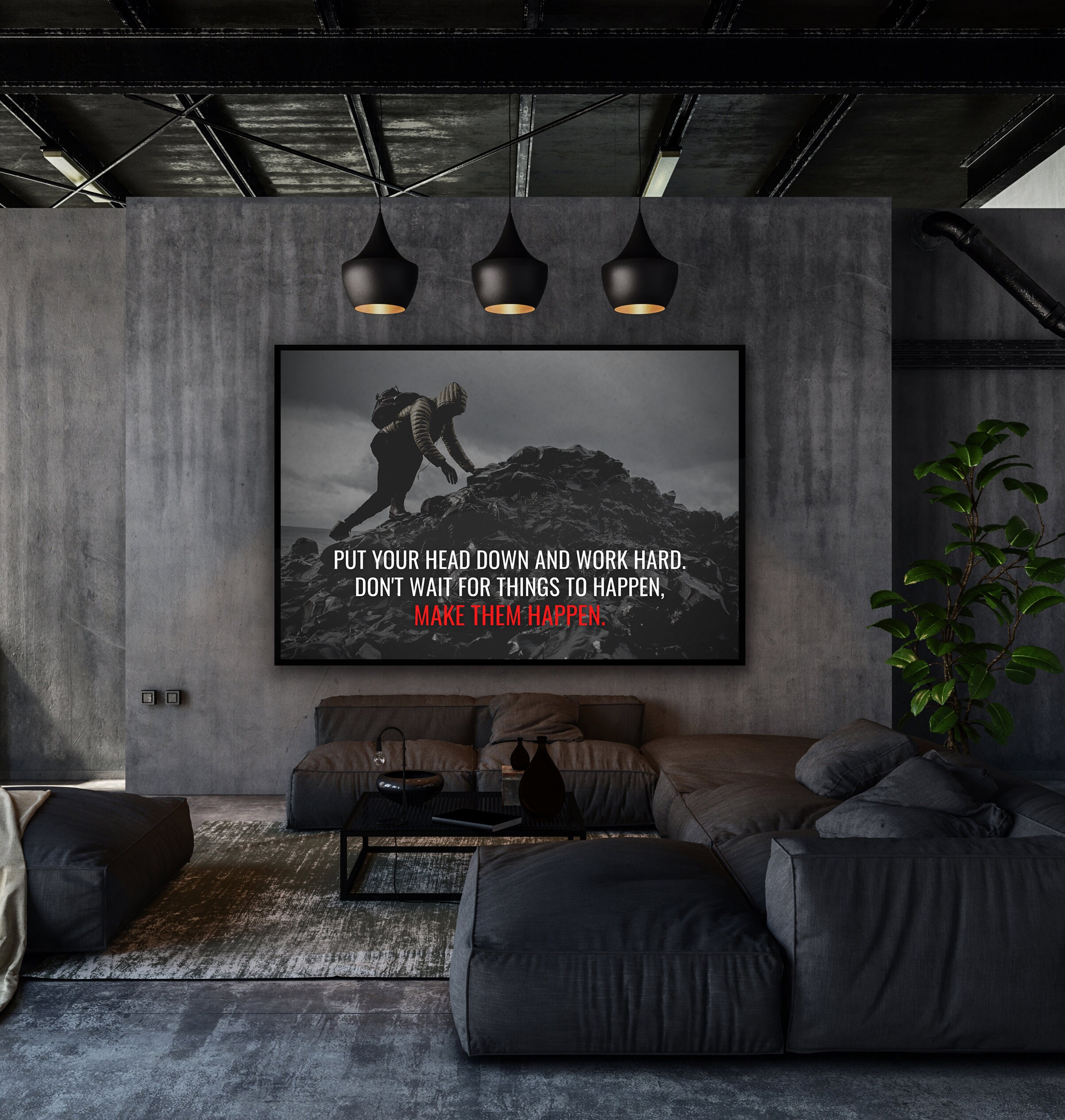 Print Put Your Head Down and Work Hard. Don't Wait For Etsy