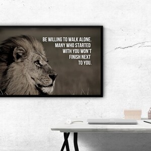 Toile Soyez Pret A Marcher Seul Beaucoup De Ceux Qui Ont Etsy France