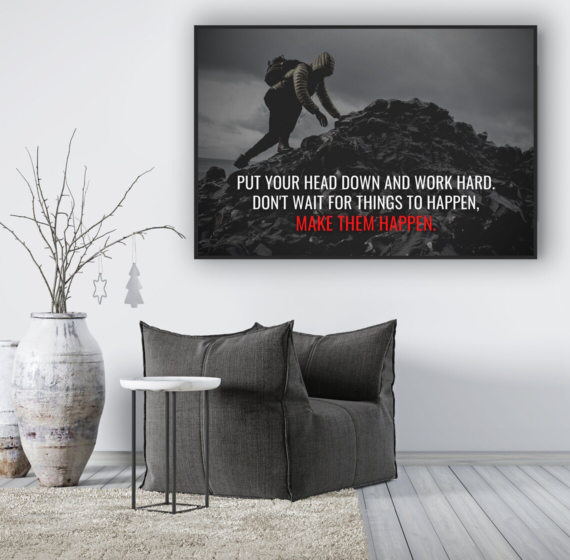 Print Put Your Head Down and Work Hard. Don't Wait for Etsy