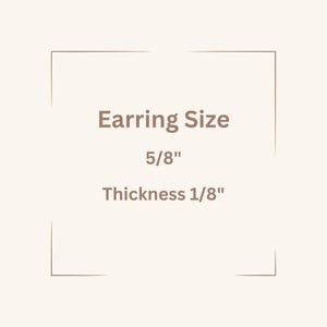 Peut inclure: Taille de la boucle d'oreille 5/8" &Eacute;paisseur 1/8"