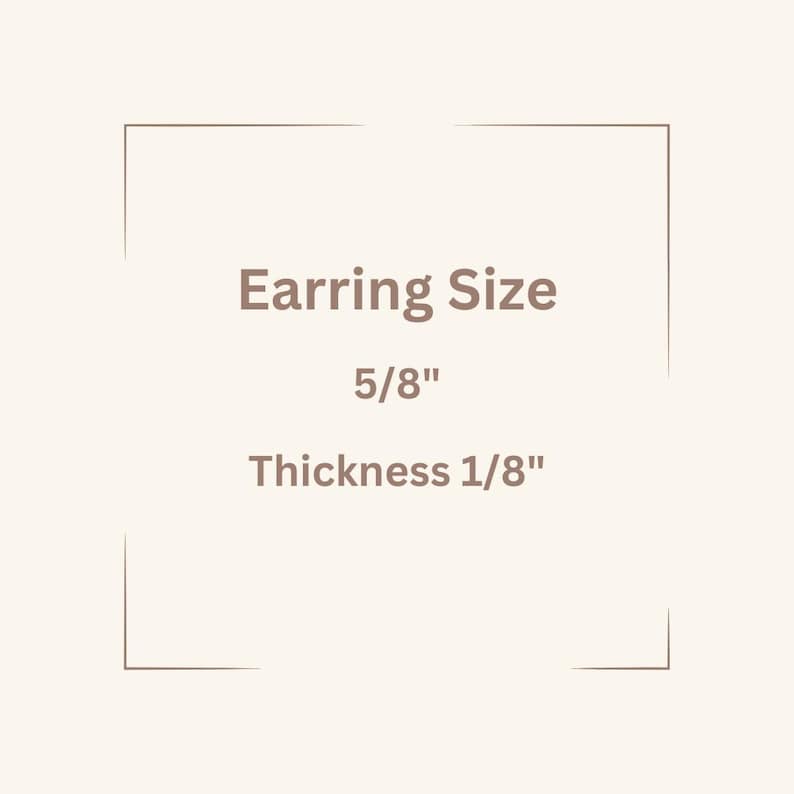 Peut inclure: Taille de la boucle d'oreille 5/8" &Eacute;paisseur 1/8"