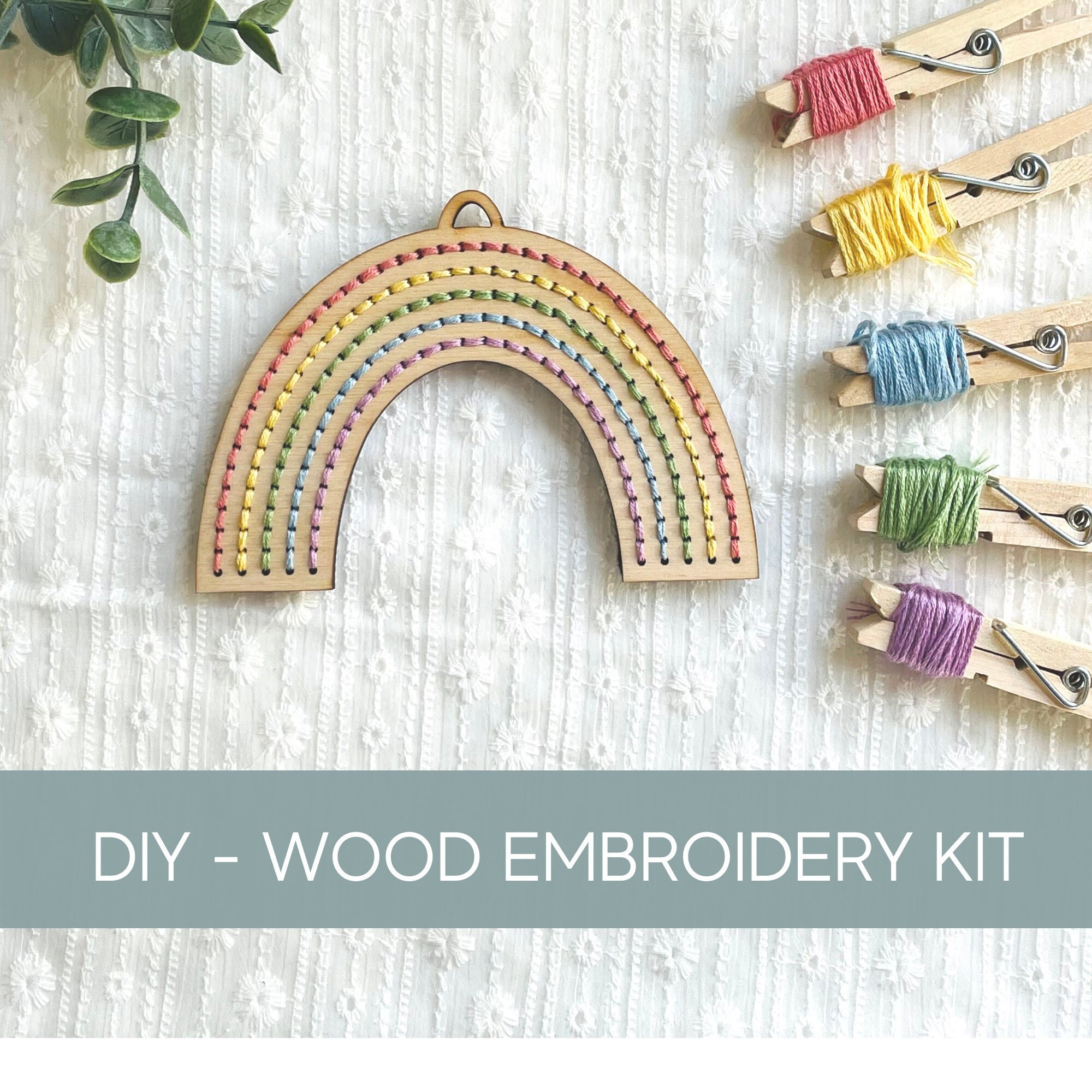 Learn to Embroider Enchanting Rainbow Sampler, Full Embroidery Kit for  Beginners, Modern Hand Embroidery, Easy Embroidery 