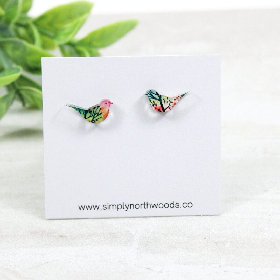 Twin bird Earrings