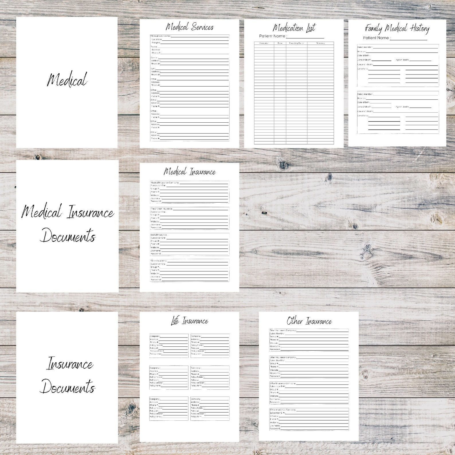 Family Binder Printable Important Documents Binder Ultimate Etsy