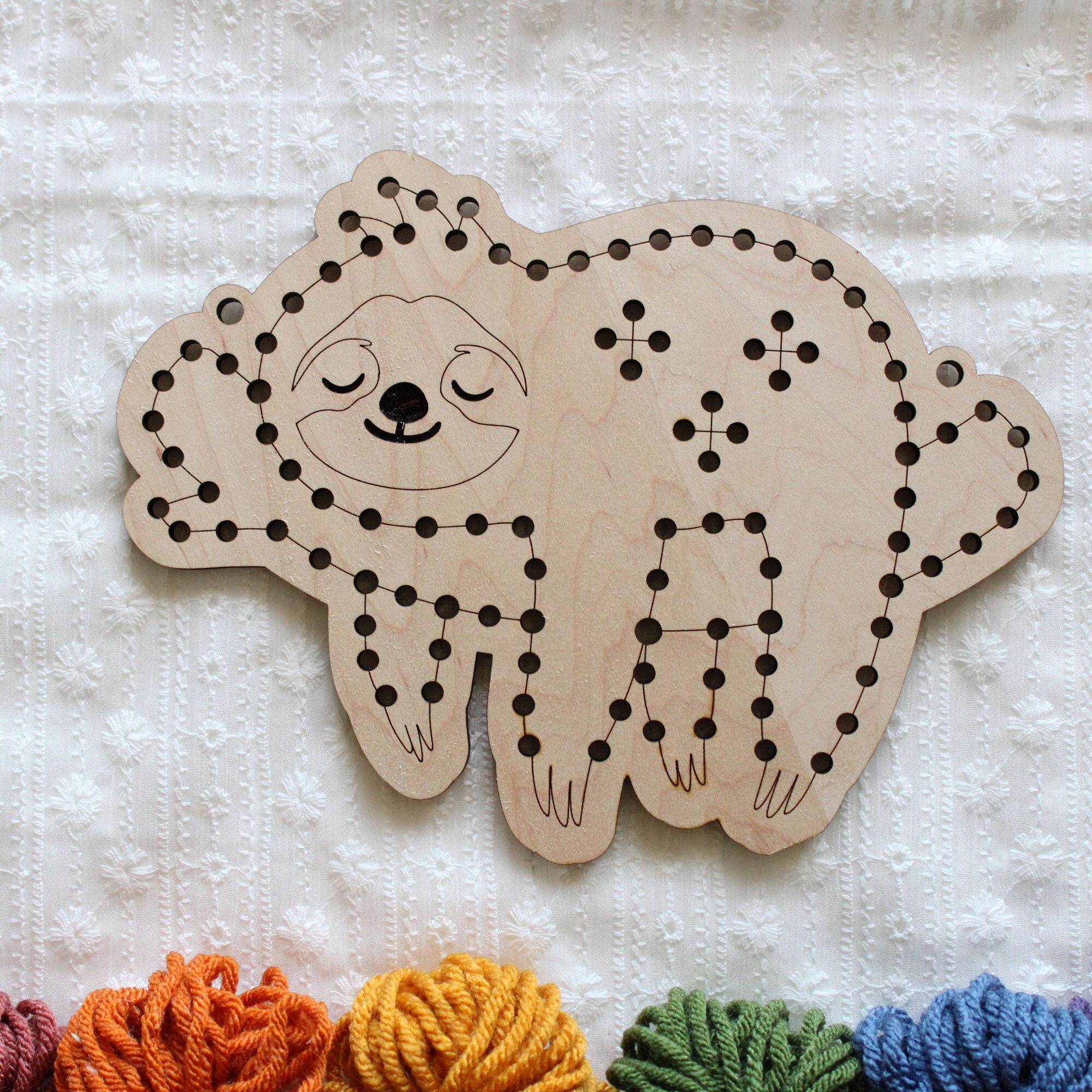 Sloth Yarn Embroidery Sloth Craft Kits First Sewing Project | Etsy