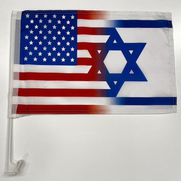 US-Israel Car Flag