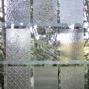 Set 1 - Clear Textured Glass (9) 6&quot; x 8&quot;