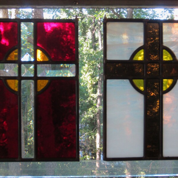 Stained Glass Cross Etsy