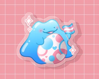 Pokemon Acrylic Pin - Pride Ditto (Transgender)