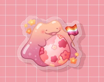 Pokemon Acrylic Pin - Pride Ditto (Lesbian)