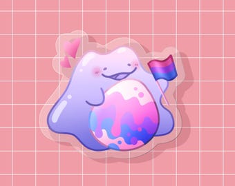 Pokemon Acrylic Pin - Pride Ditto (Bisexual)