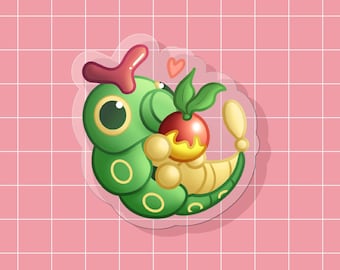 Pokemon Acrylic Pin - Berry-Buggy Caterpie