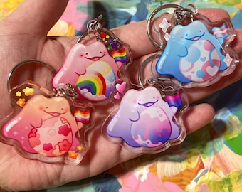 Pokemon Acrylic Keychains - LGBT Pride Dittos