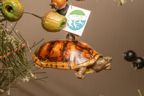 White-lipped Mud Turtle Christmas Ornament • Crafted from First-Ever 3D Scan • Supports Wildlife Conservation