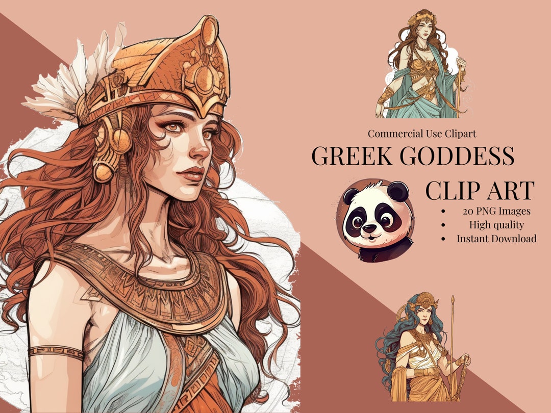 Ancient Beauty: Greek Goddess Clip Art for Crafts, Design, and More