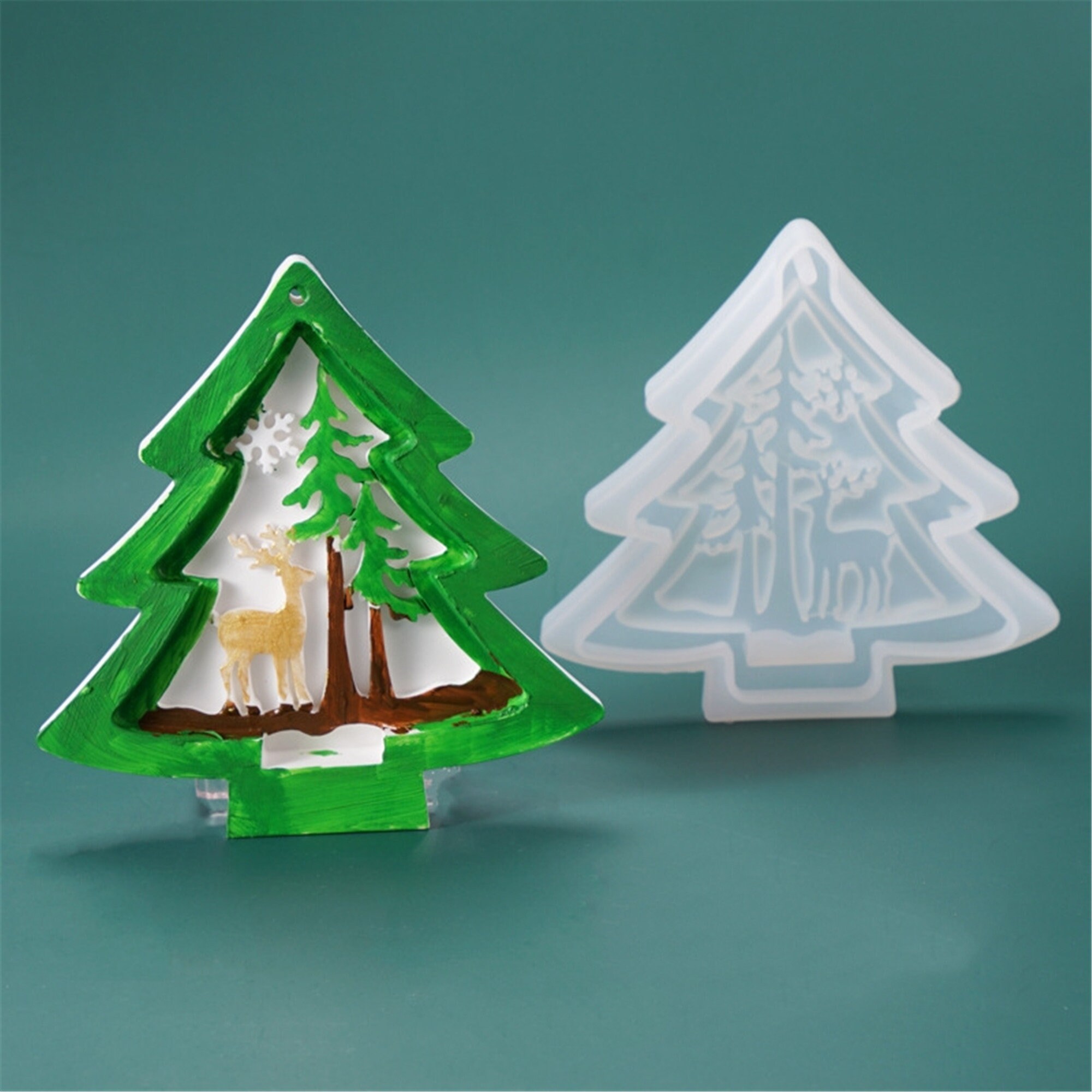 Christmas Silicone Mold / Resin Mold Jewelry Making / Epoxy Etsy UK Christmas Silicone Mold