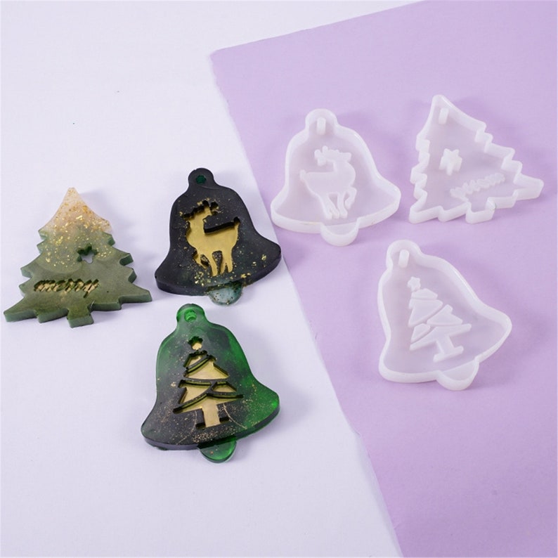 Christmas Silicone Mold / Resin Mold Jewelry Making / Epoxy Resin Craft