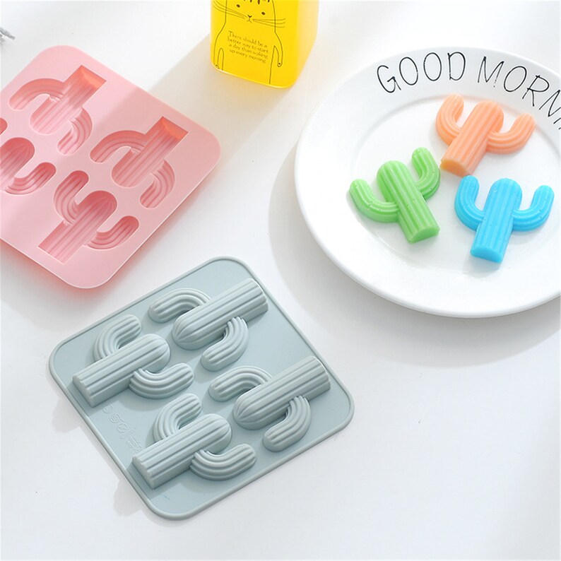 4 Cavities Cactus Plant Modeling Mold-DIY Candy Mold-Silicone MoldResin Mold-Chocolate Mold-Cake Mold-Ice Cube Mold