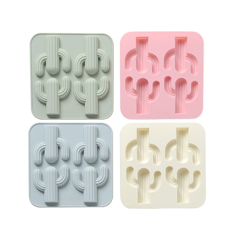 4 Cavities Cactus Plant Modeling Mold-DIY Candy Mold-Silicone MoldResin Mold-Chocolate Mold-Cake Mold-Ice Cube Mold
