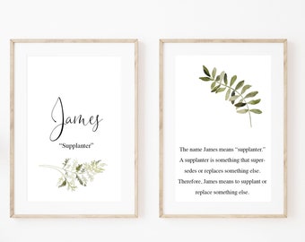 Baby Name Meaning print, Name Definition Print,  Nursery Wall Art, Nursery Decor, Custom Name Meaning Prints,Baby Name Sign for Nursery