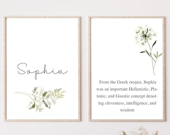 Baby Girl Name Meaning print, Baby Name for Nursery, Girl Nursery Decor, Printable Art, Name Definition Print, Custom Name Meaning Prints,