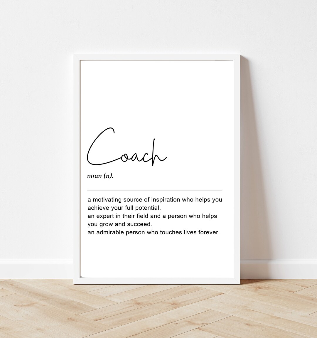 Coach Definition Print, Thank You Gift for Coach, Coach Personalised ...