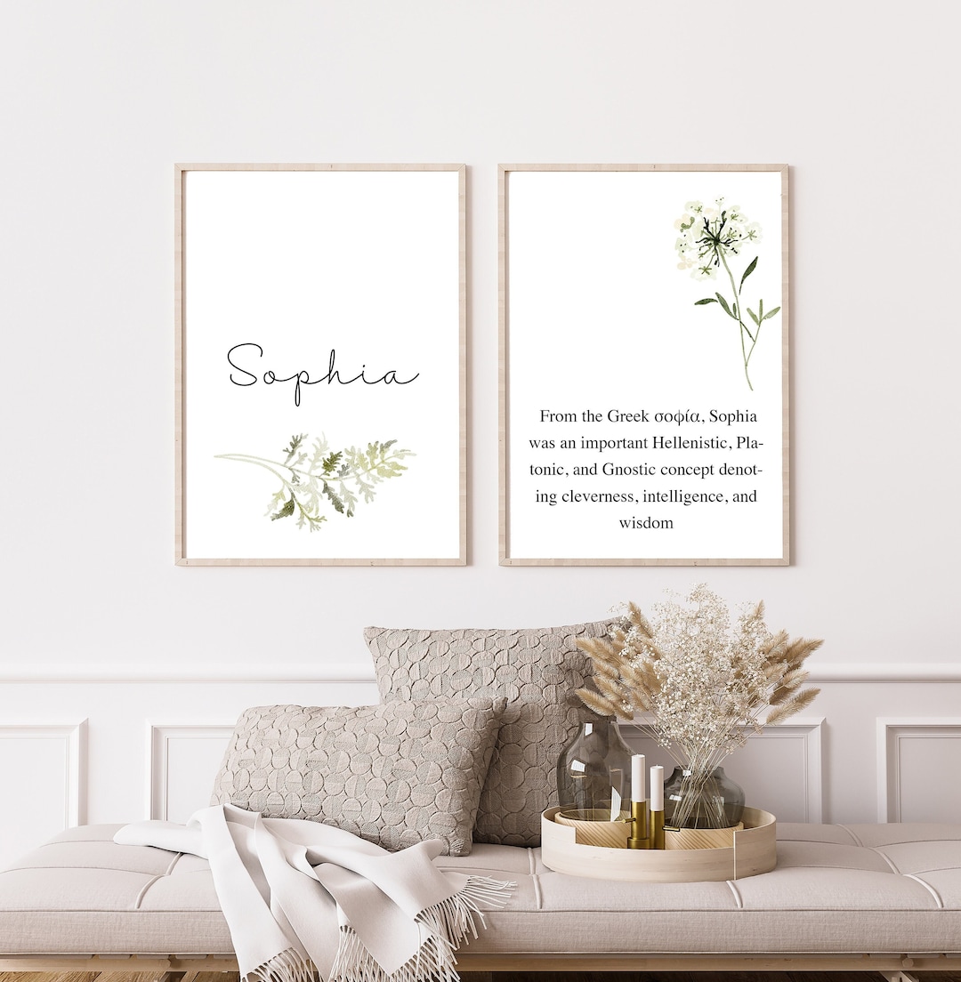 Baby Girl Name Meaning Print, Baby Name for Nursery, Girl Nursery Decor