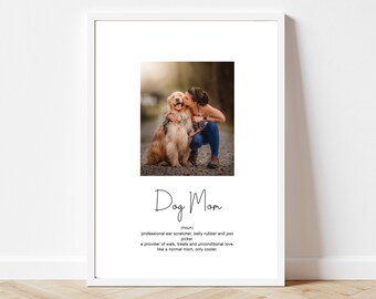 Personalized Dog Mom Definition Print, Dog definition print, dog owner gift, dog lover gift, Dog portrait, dog mom gift ideas