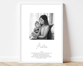Personalised Gift for Auntie, Gift for Aunt Birthday, Aunt Gift from Niece, Custom Aunt Definition, Auntie Poster, Auntie Picture Print
