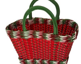 Handwoven Recycled Plastic Tote small