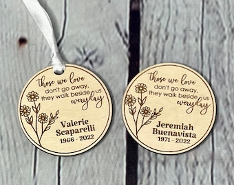 Personalized flower celebration of life keepsake, memorial service event favor