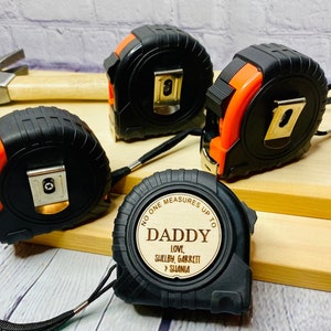 25 ft Personalized Fathers Day gift for Dad or Grandpa, custom tape measure, gift from kids image 9