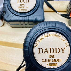 25 ft Personalized Fathers Day gift for Dad or Grandpa, custom tape measure, gift from kids image 8