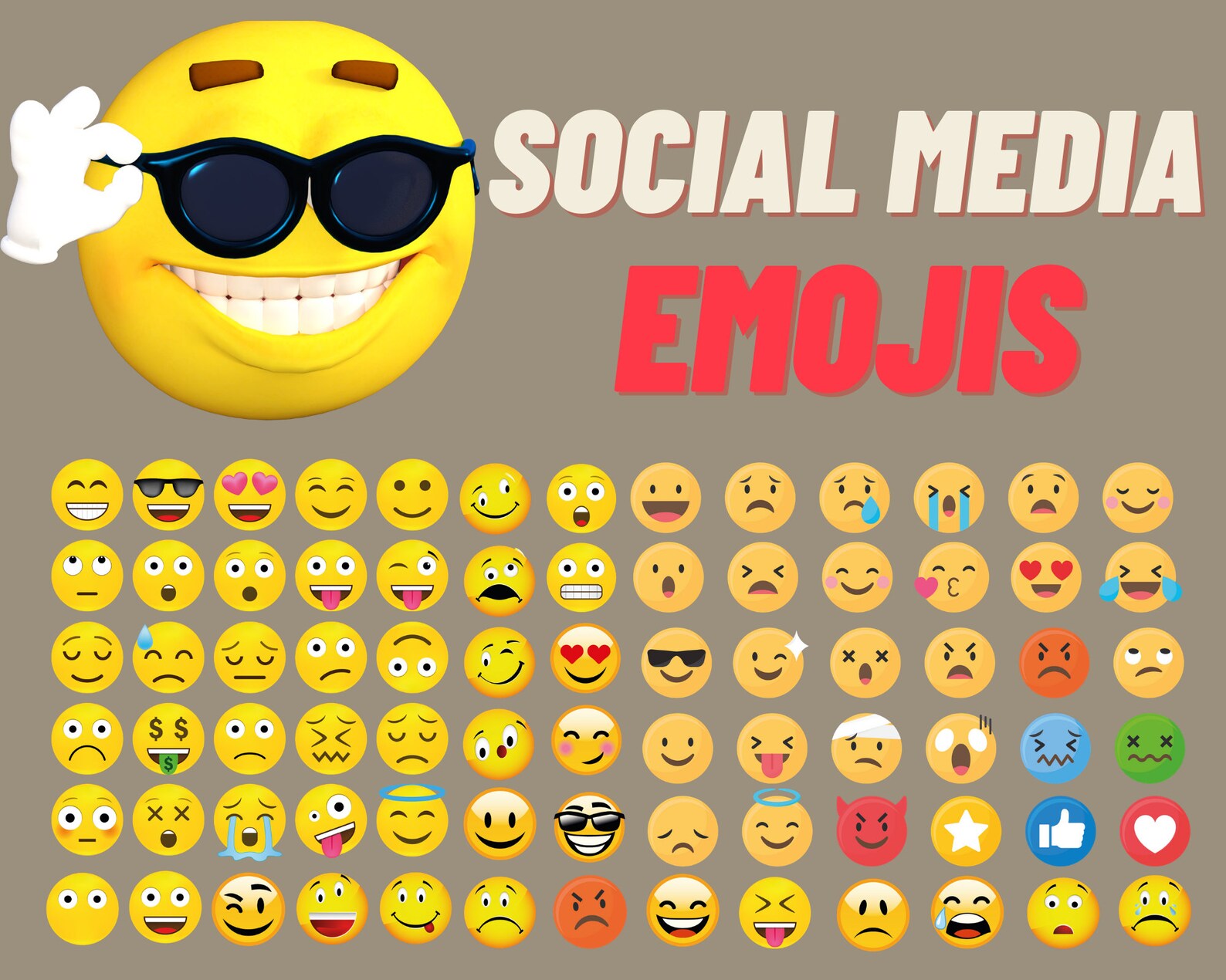 Emoji Cliparts, Emoji Smileys, Smiley Vector, Emojis, Smiley Faces