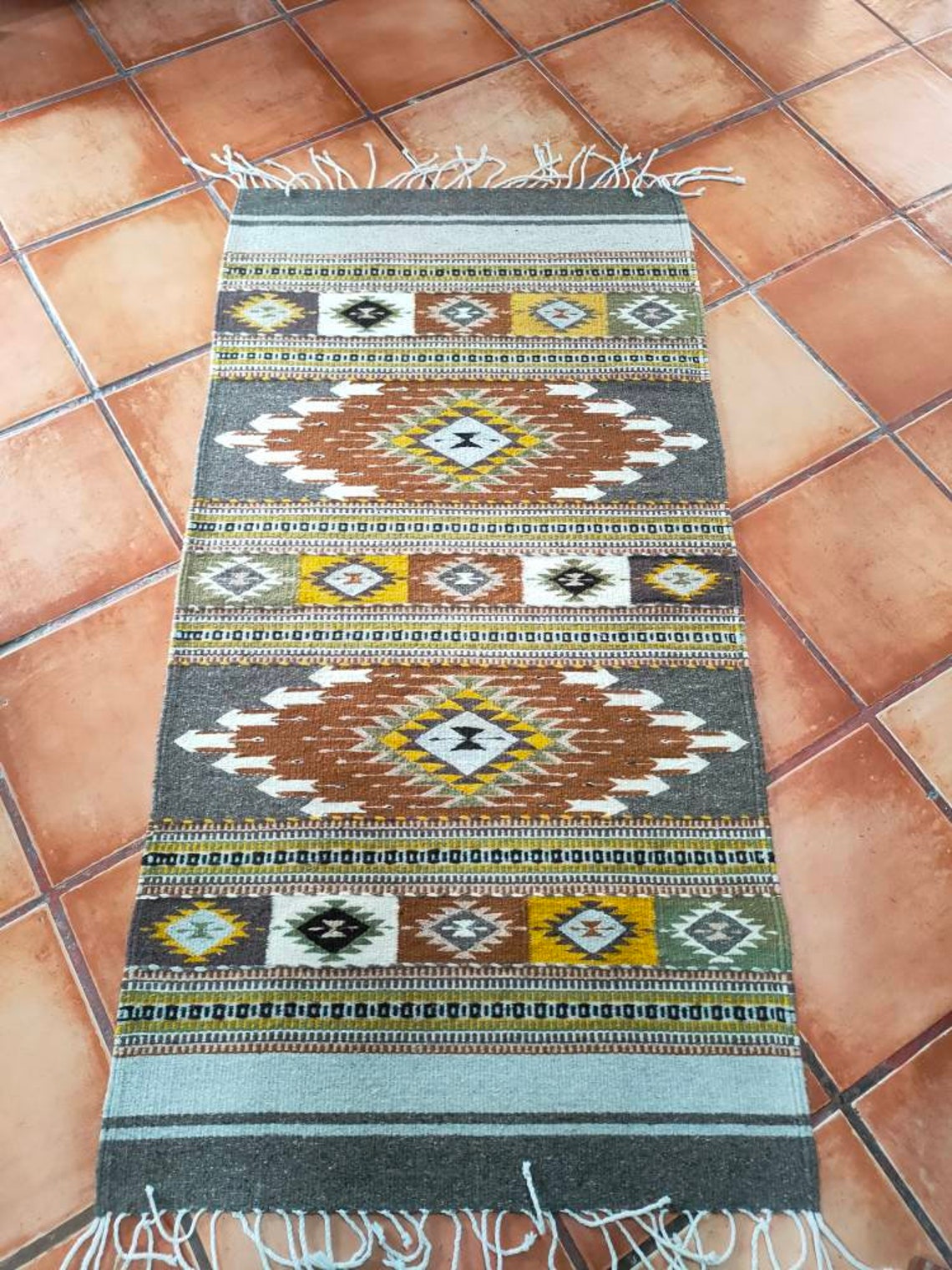 Authentic Zapotec Rug (maguey) Old Traditional Pattern {agave}*zapotec ...