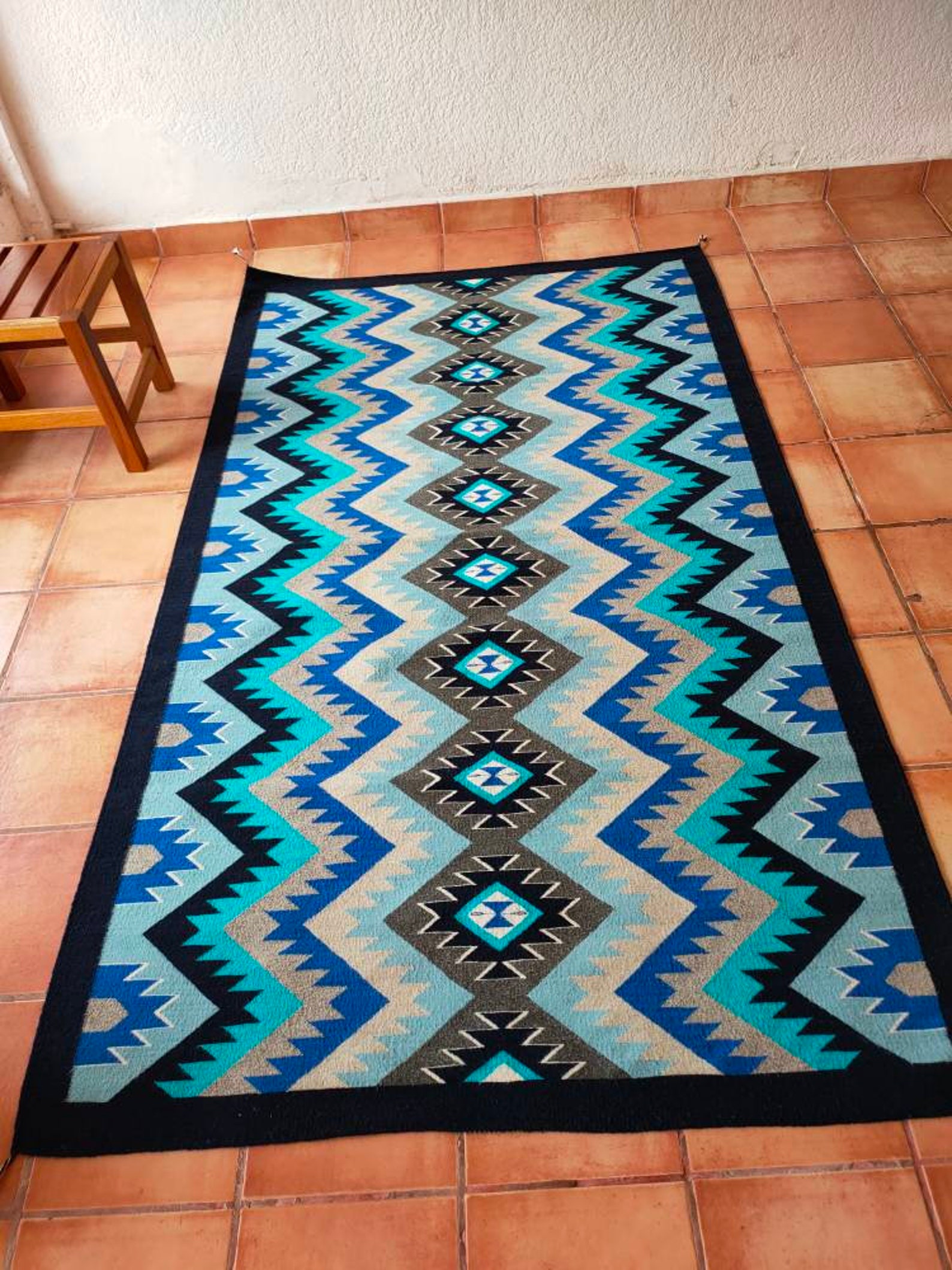 Zapotec Area Rug Diamantes Zapotecos /Diamond/ 100Wool Etsy