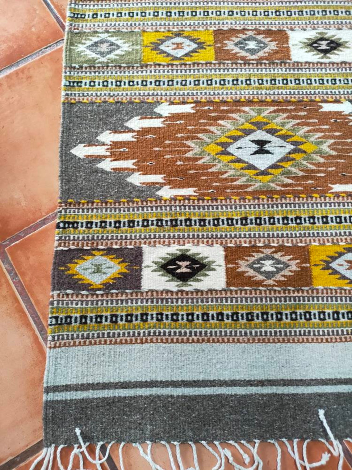 Authentic Zapotec Rug (maguey) Old Traditional Pattern {agave}*zapotec ...