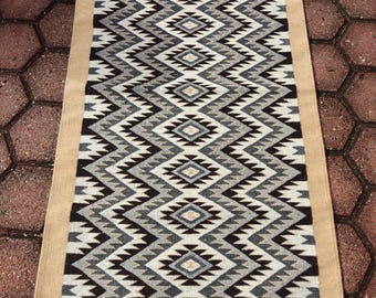 Authentic Zapotec Rug ( Maguey Zapotec ) *Traditional Design* 100% Sheep Wool and Natural Dyes. 32"W x 60"L.