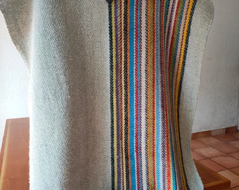 Authentic Zapotec Ponchos (one Size Adult) *Unisex* 100% Wool and Natural Dyes.  35&quot;in W x 39&quot;in L.