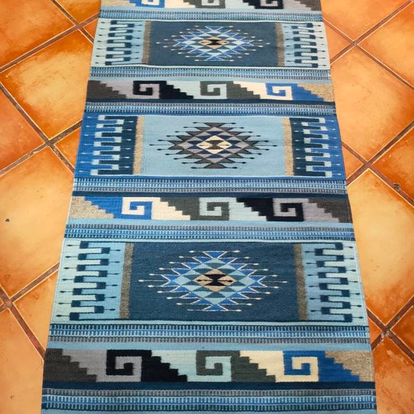 Authentic Zapotec Rug ( Velas y Diamantes ) 100% Alpaca Wool and Natural Dyes.  32"in W x 60"in L.