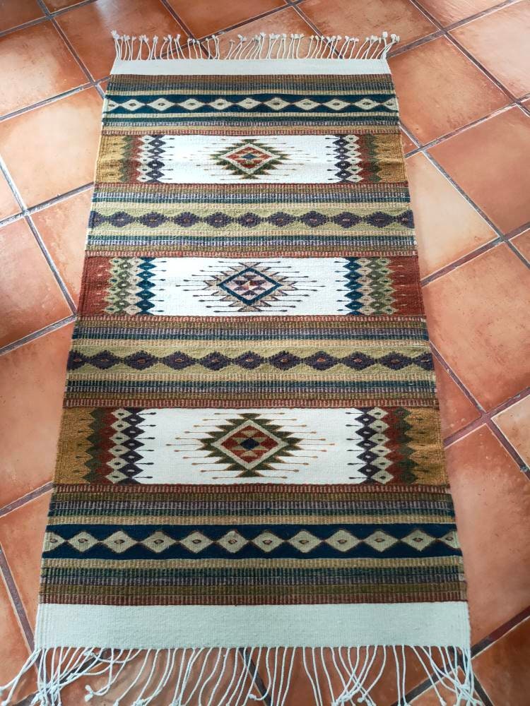 Authentic Zapotec Rug Saltillo Zapotec Pattern 100 Wool Etsy