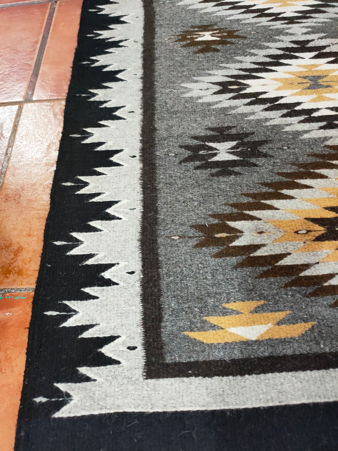 Zapotec Rug (agave and Diamonds) Traditional Pattern. 100% Sheep Wool ...