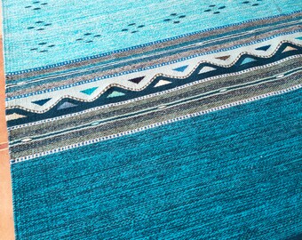 Authentic Zapotec Rug (Modern Tradition) 100% Wool and Natural Dyes. 52"in W x 79"in L.