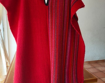 Authentic Zapotec Ponchos ( one Size Adult ) *Unisex* 100% Wool and Natural Dyes. 35"inW x 39"inL.