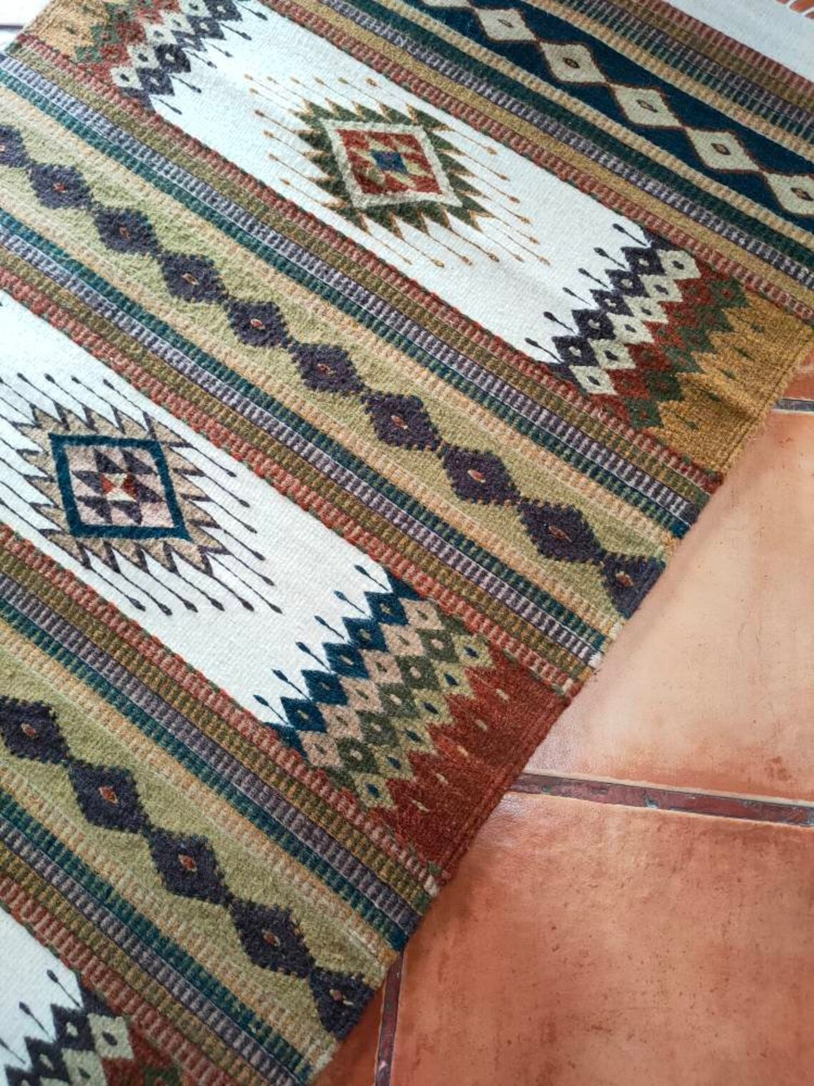 Authentic Zapotec Rug Saltillo Zapotec Pattern 100 Wool Etsy