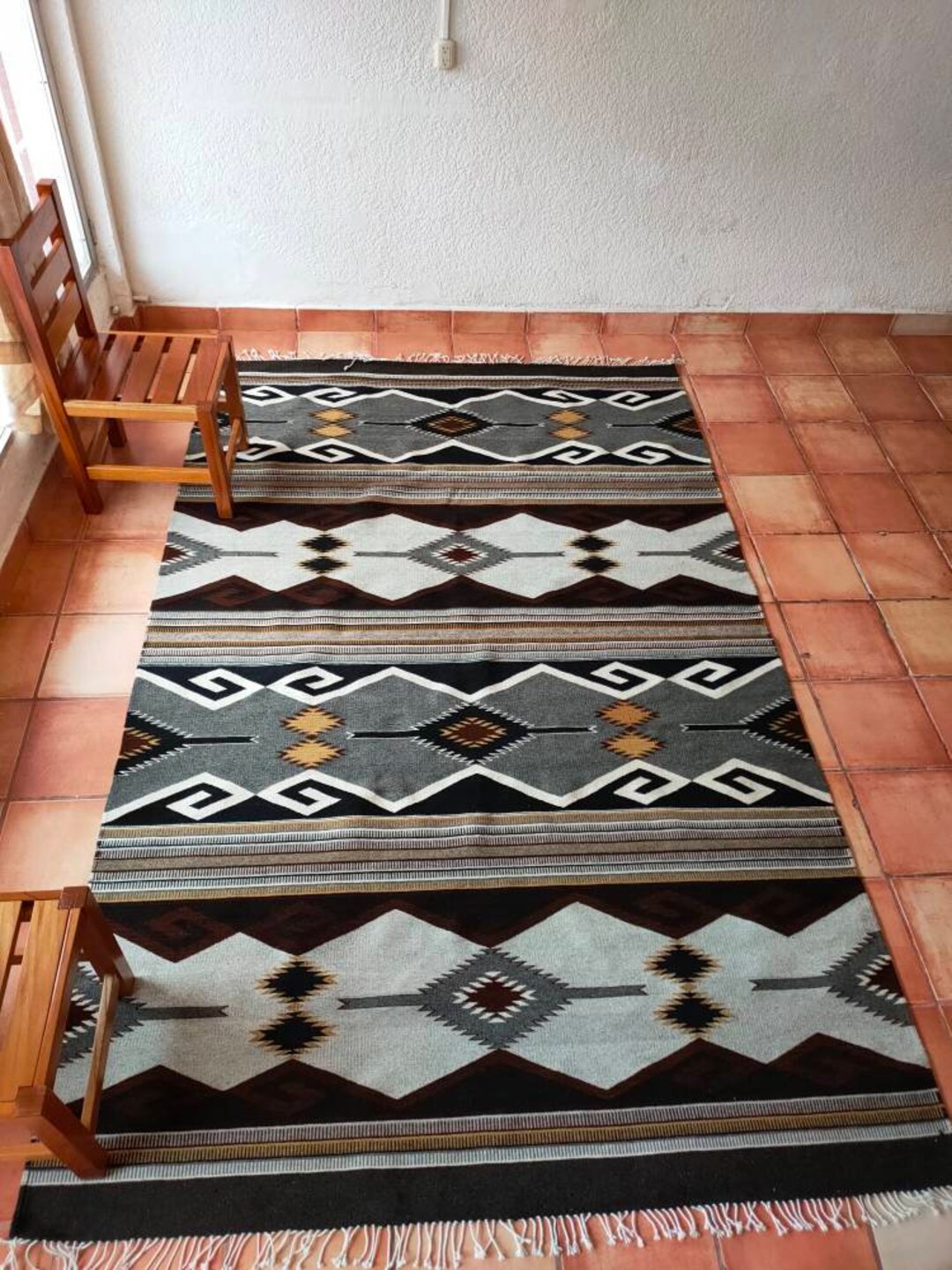 Authentic Zapotec Area Rug Cielo Zapoteco 100 Sheep Wool and Natural Dyes. 79in W X 119in L. Etsy