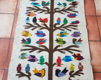 Authentic Zapotec Rug /Tree of life ~Traditional~ 32&quot;in W by 60&quot;in L